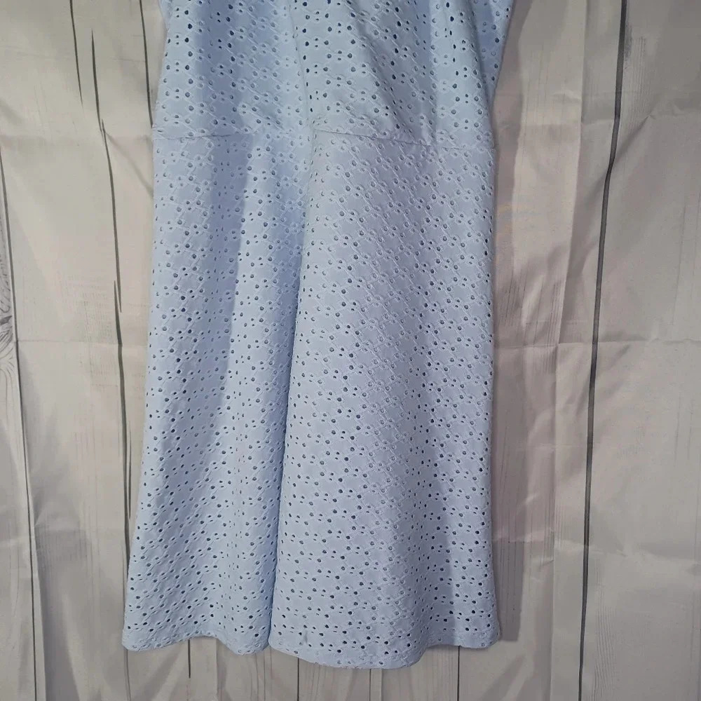 Candie’s 90’s Y2K Coquette Eyelet Lace Keyhole halter fit & flare summer dress - Picture 5 of 8